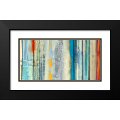 Streaks Black Modern Wood Framed Art Print with Double Matting by Selkirk, Edward