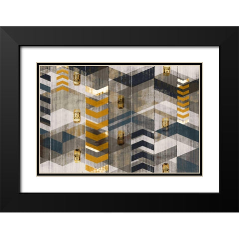 Taxis Black Modern Wood Framed Art Print with Double Matting by Selkirk, Edward