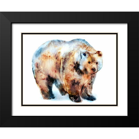 Bear Black Modern Wood Framed Art Print with Double Matting by Selkirk, Edward