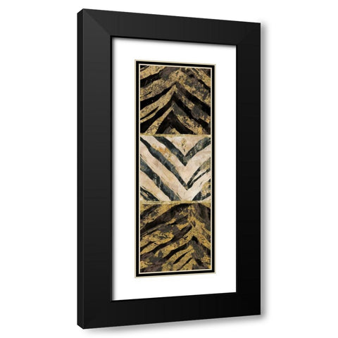 Zebra Squares I Black Modern Wood Framed Art Print with Double Matting by Selkirk, Edward