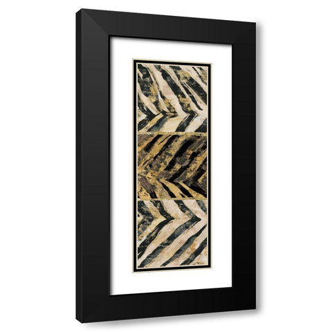 Zebra Squares II Black Modern Wood Framed Art Print with Double Matting by Selkirk, Edward