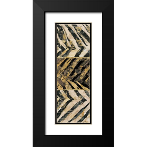 Zebra Squares II Black Modern Wood Framed Art Print with Double Matting by Selkirk, Edward