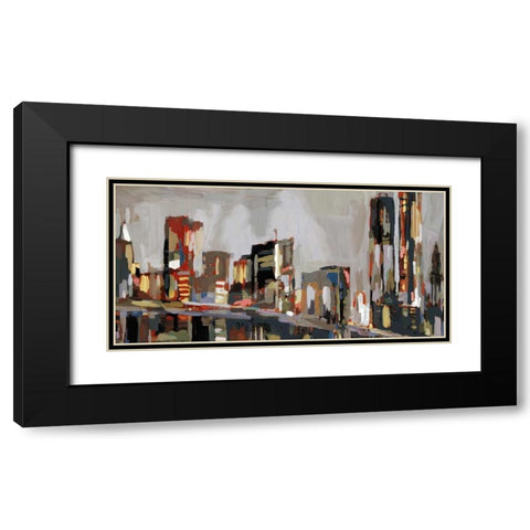 Manhattan Nights  Black Modern Wood Framed Art Print with Double Matting by Selkirk, Edward