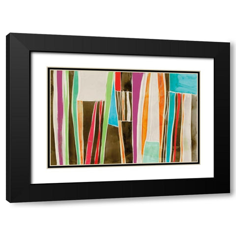 Striped Flat II Black Modern Wood Framed Art Print with Double Matting by Selkirk, Edward