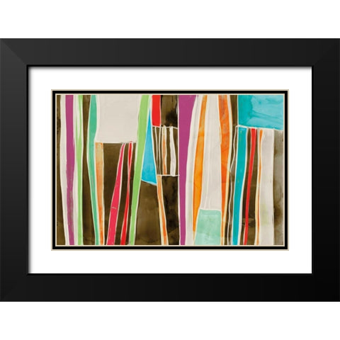 Striped Flat II Black Modern Wood Framed Art Print with Double Matting by Selkirk, Edward