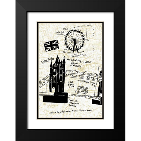 London Gold I Black Modern Wood Framed Art Print with Double Matting by Selkirk, Edward