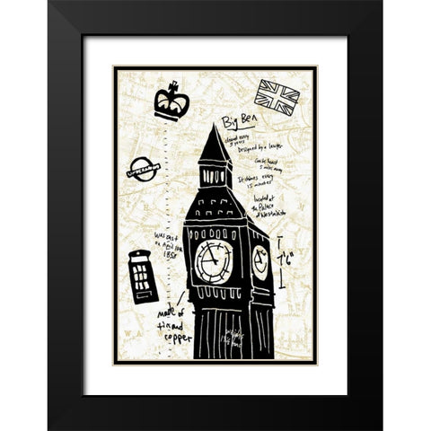 London Gold II Black Modern Wood Framed Art Print with Double Matting by Selkirk, Edward