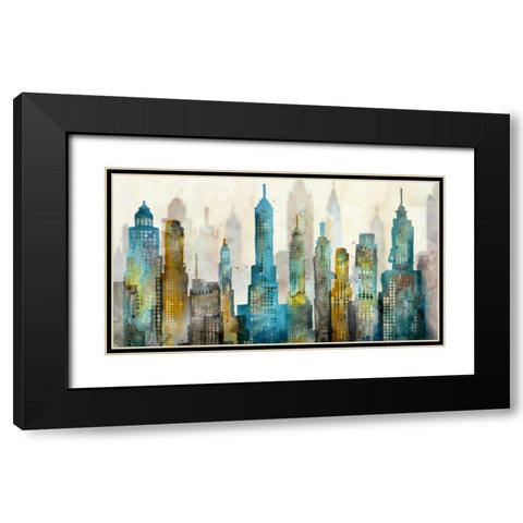 City Sky Black Modern Wood Framed Art Print with Double Matting by Selkirk, Edward