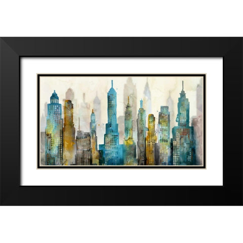 City Sky Black Modern Wood Framed Art Print with Double Matting by Selkirk, Edward