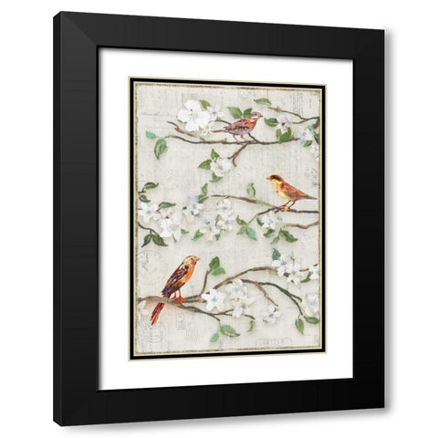 Songs of Blossoms II Black Modern Wood Framed Art Print with Double Matting by Selkirk, Edward