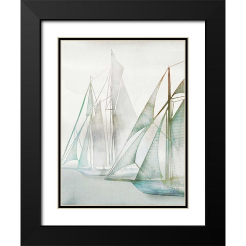 Glide II Black Modern Wood Framed Art Print with Double Matting by Selkirk, Edward