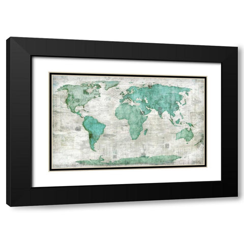 World Black Modern Wood Framed Art Print with Double Matting by Selkirk, Edward