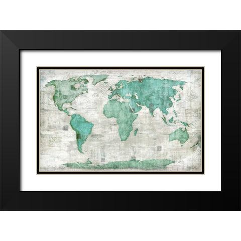 World Black Modern Wood Framed Art Print with Double Matting by Selkirk, Edward