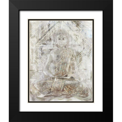 Ivory Buddha Black Modern Wood Framed Art Print with Double Matting by Selkirk, Edward