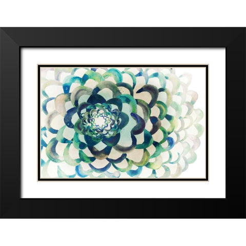 Lotus Black Modern Wood Framed Art Print with Double Matting by Selkirk, Edward