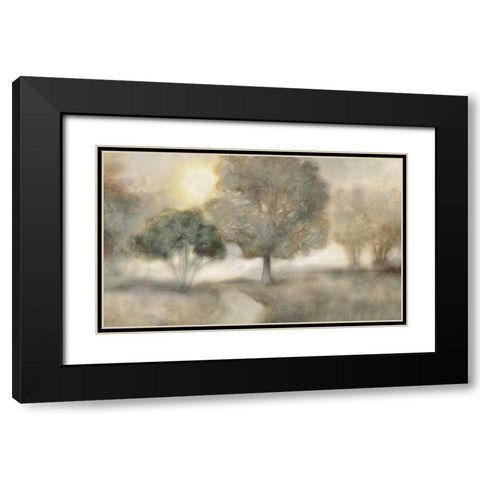 Foggy Field Black Modern Wood Framed Art Print with Double Matting by Selkirk, Edward