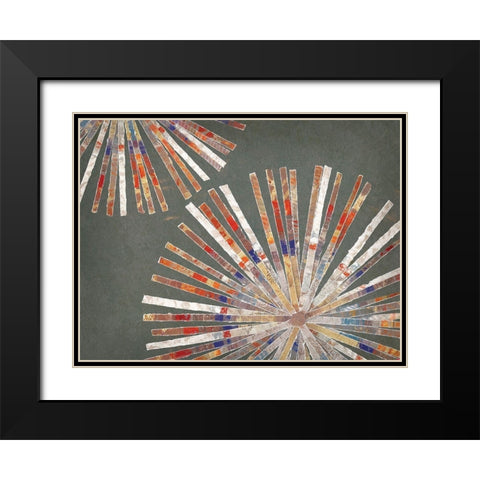Disk I Warm Version Black Modern Wood Framed Art Print with Double Matting by Selkirk, Edward
