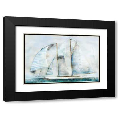 Sailboat Blues Black Modern Wood Framed Art Print with Double Matting by Selkirk, Edward