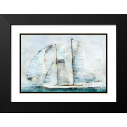 Sailboat Blues Black Modern Wood Framed Art Print with Double Matting by Selkirk, Edward