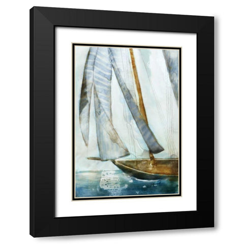 Sail Boat Blues I Black Modern Wood Framed Art Print with Double Matting by Selkirk, Edward