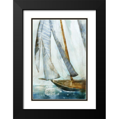Sail Boat Blues I Black Modern Wood Framed Art Print with Double Matting by Selkirk, Edward