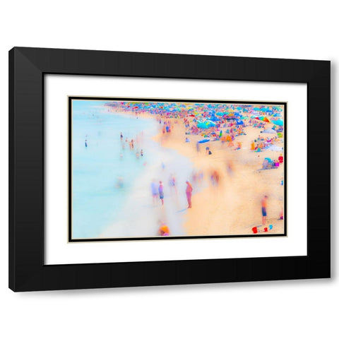 Beach I Black Modern Wood Framed Art Print with Double Matting by Stahl, David