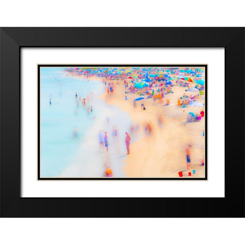 Beach I Black Modern Wood Framed Art Print with Double Matting by Stahl, David