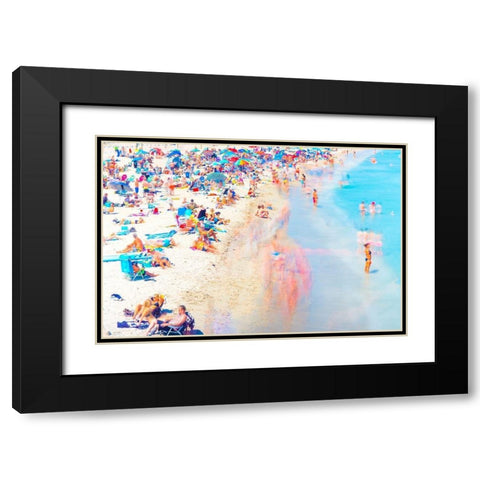 Beach II Black Modern Wood Framed Art Print with Double Matting by Stahl, David