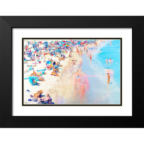 Beach II Black Modern Wood Framed Art Print with Double Matting by Stahl, David