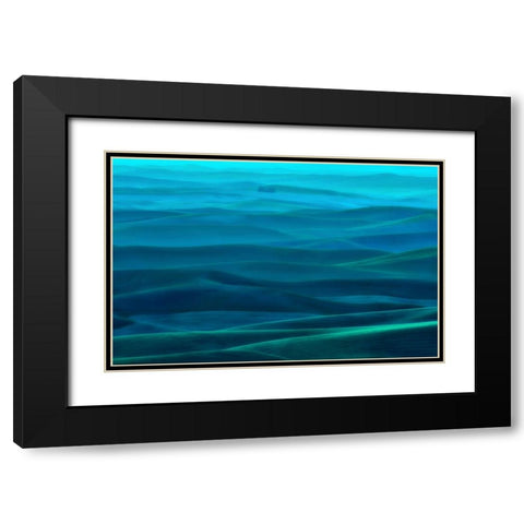 Evening Rhapsody Black Modern Wood Framed Art Print with Double Matting by Schwartz, Don