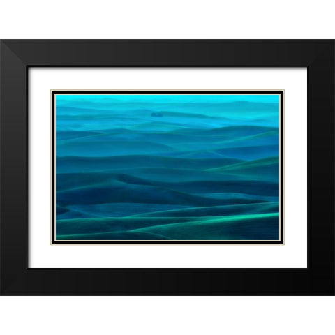 Evening Rhapsody Black Modern Wood Framed Art Print with Double Matting by Schwartz, Don