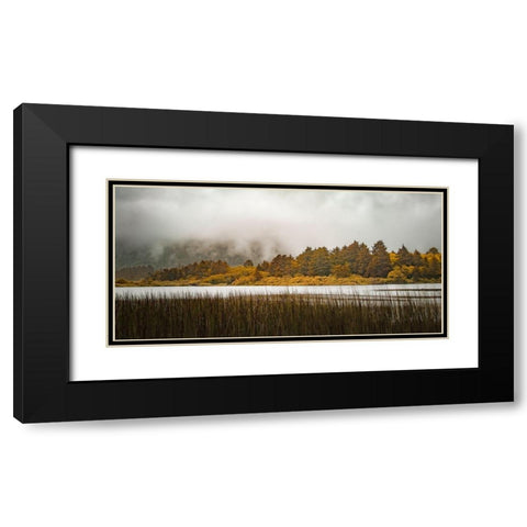 Lakeside Burst  Black Modern Wood Framed Art Print with Double Matting by Schwartz, Don