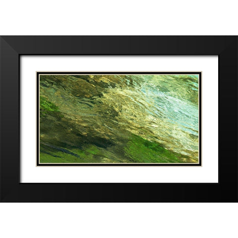 Fontaine Abstract I Black Modern Wood Framed Art Print with Double Matting by Crainford, Steven