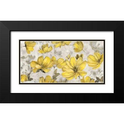 Royal Yellow Black Modern Wood Framed Art Print with Double Matting by Theodosiu, Matina