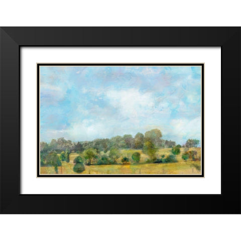 Spring Vista  Black Modern Wood Framed Art Print with Double Matting by Theodosiou, Matina
