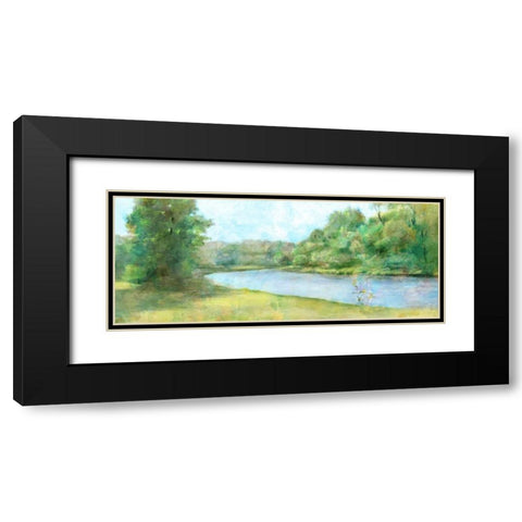 Fern Panorama Black Modern Wood Framed Art Print with Double Matting by Theodosiu, Matina