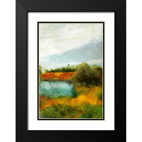 Bronze Horizon I Black Modern Wood Framed Art Print with Double Matting by Theodosiu, Matina