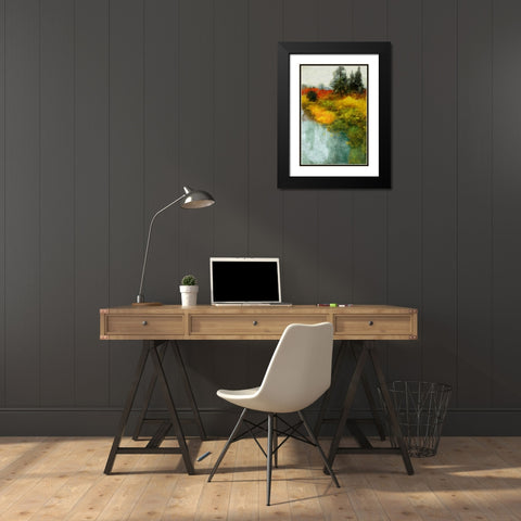 Bronze Horizon II Black Modern Wood Framed Art Print with Double Matting by Theodosiu, Matina