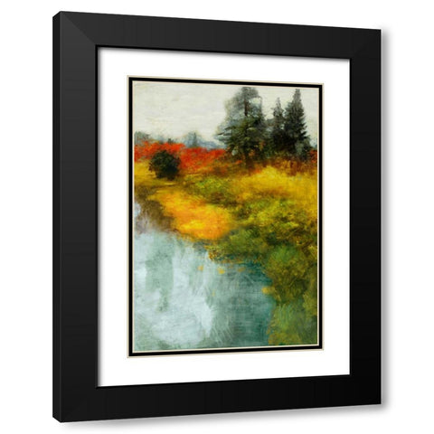 Bronze Horizon II Black Modern Wood Framed Art Print with Double Matting by Theodosiu, Matina