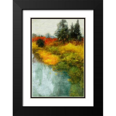Bronze Horizon II Black Modern Wood Framed Art Print with Double Matting by Theodosiu, Matina