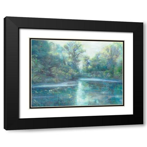 By the Marsh Black Modern Wood Framed Art Print with Double Matting by Theodosiou, Matina
