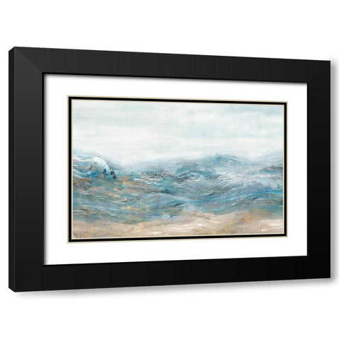 Rippling Away I  Black Modern Wood Framed Art Print with Double Matting by Theodosiou, Matina