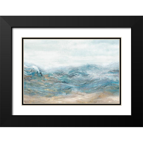 Rippling Away I  Black Modern Wood Framed Art Print with Double Matting by Theodosiou, Matina