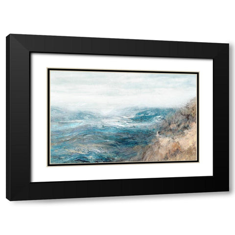 Rippling Away II  Black Modern Wood Framed Art Print with Double Matting by Theodosiou, Matina