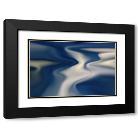 Winter River  Black Modern Wood Framed Art Print with Double Matting by Trimmel, Petra