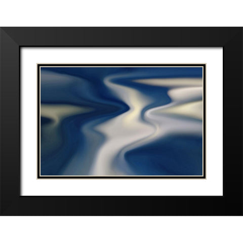 Winter River  Black Modern Wood Framed Art Print with Double Matting by Trimmel, Petra