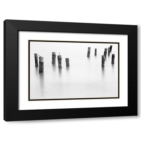 Calm II Black Modern Wood Framed Art Print with Double Matting by Tennant, Chris