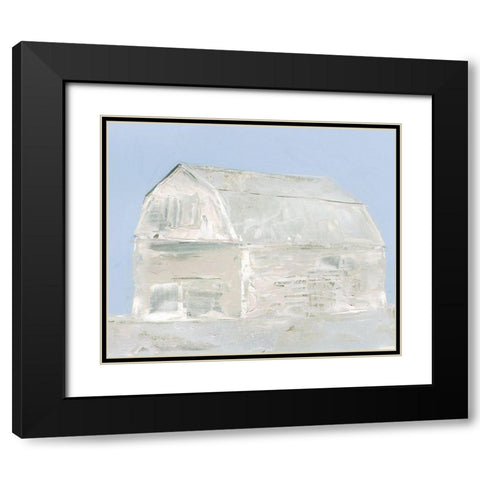 Winter Barn II  Black Modern Wood Framed Art Print with Double Matting by Stellar Design Studio