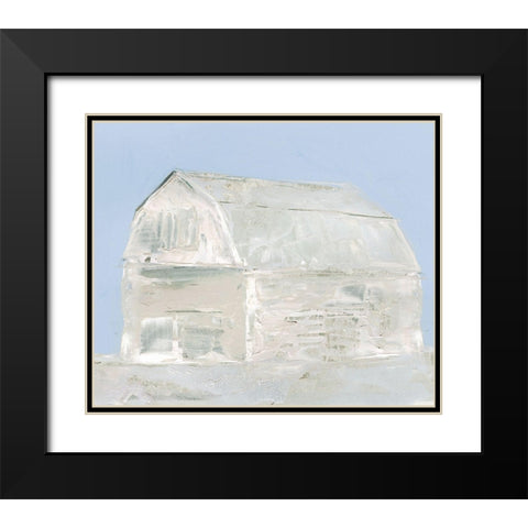 Winter Barn II  Black Modern Wood Framed Art Print with Double Matting by Stellar Design Studio