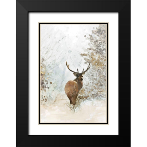 Grand Elk I  Black Modern Wood Framed Art Print with Double Matting by Stellar Design Studio
